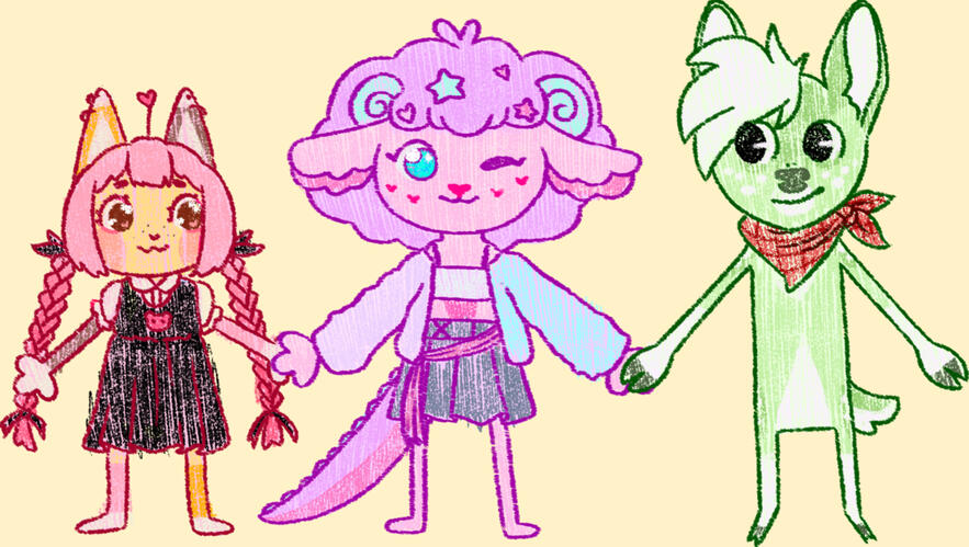 silly doodle 3 simple charas $25