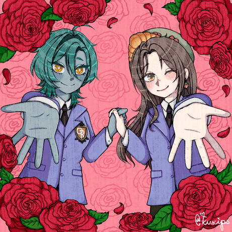 Knee Up $130 (2 chara + Flowers)